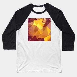 Golden Poppy Yellow Abstract Low Polygon Background Baseball T-Shirt